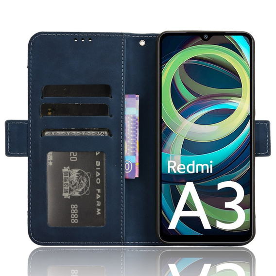 Klopové pouzdro pro Xiaomi Redmi A3, Card Slot, námořnicky modré