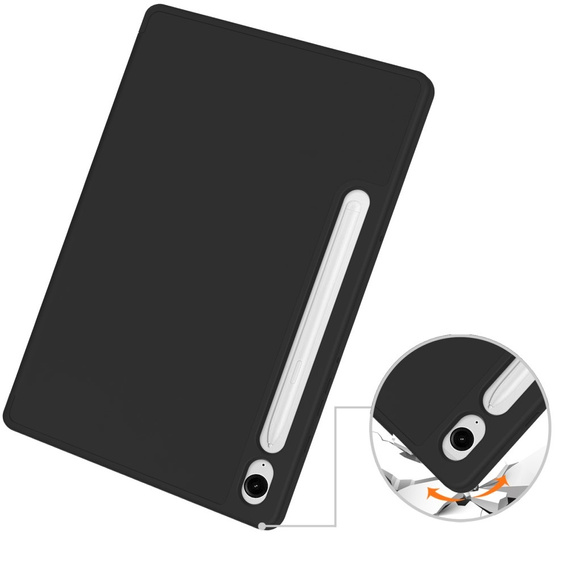 Pouzdro pro Samsung Galaxy Tab S9 FE / S10 FE, Smartcase s prostorem pro stylus, černé