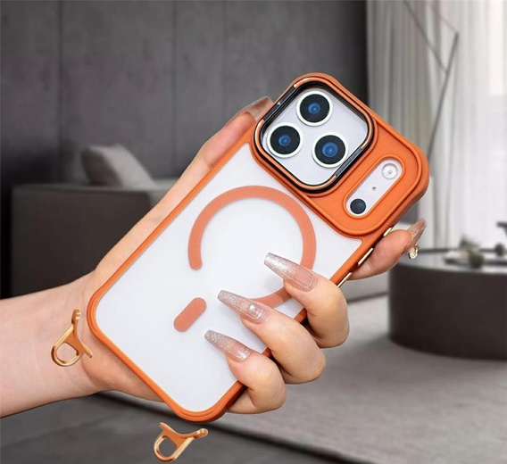 Pouzdro s podstavcem a odnímatelným řemínkem, pro MagSafe pro iPhone 17 Pro