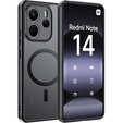Pouzdro pro Xiaomi Redmi Note 14 4G, pro MagSafe, ERBORD Matt Case, černý + sklo na displej