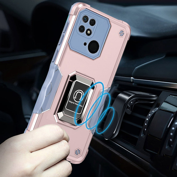 Pouzdro pro Xiaomi Redmi 10C, Dual-Layer Armor, růžové rose gold