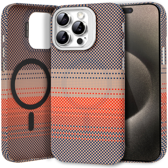 Pouzdro iPhone 15 Pro Max, Frame Kickstand, pro MagSafe, Sunset Grey