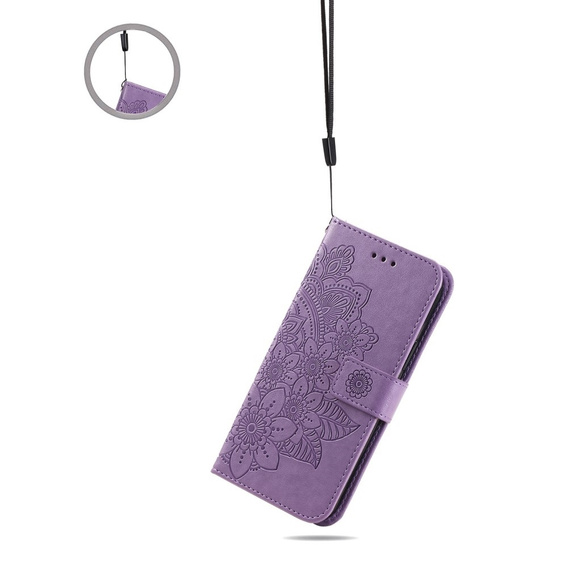 Klopové pouzdro pro Xiaomi Redmi 13C / Poco C65, Mandala Flower, fialové