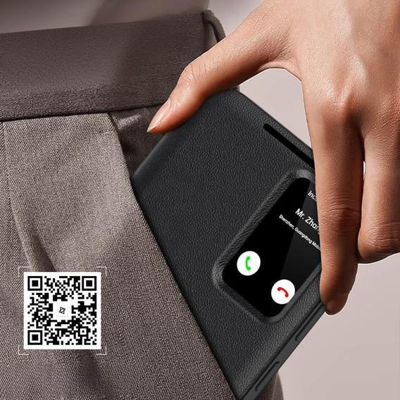 Flipové pouzdro pro Samsung Galaxy S23 FE, Smart View Wallet, černé