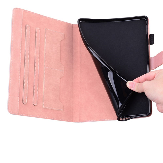 Pouzdro pro Lenovo Tab M10 Plus 10.6 Gen 3, s klopou, animal, růžové