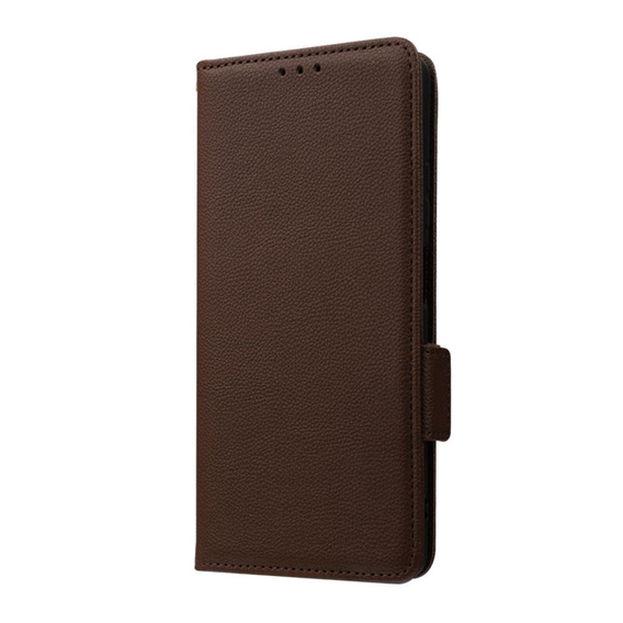 Klopové pouzdro pro Xiaomi Redmi Note 12 5G / POCO X5 5G, Wallet Litchi Magnet, hnědé