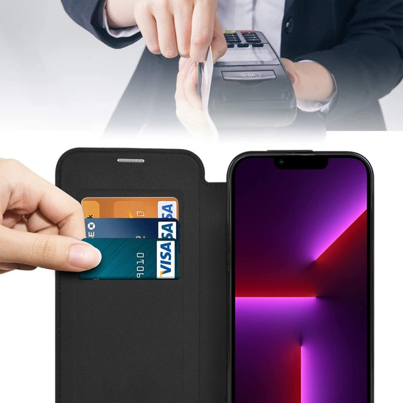Klopové pouzdro pro iPhone 13 Pro, RFID Wallet MagSafe CamShield, černé