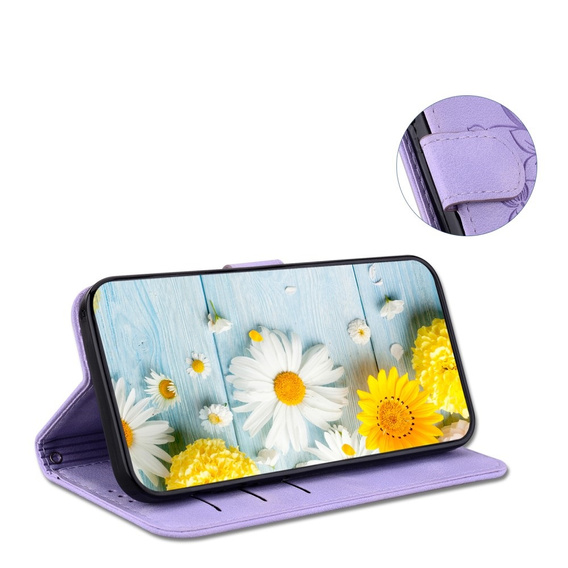 Klopové pouzdro pro Oppo A60, Lily Flower, fialové