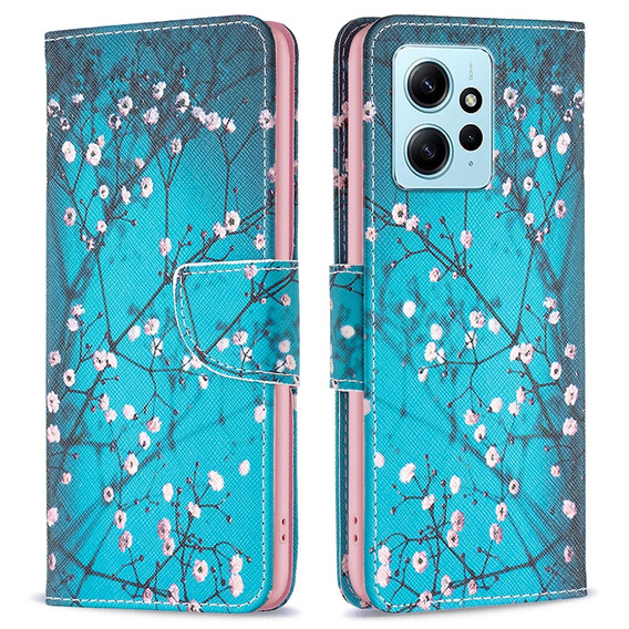 Klopové pouzdro pro Xiaomi Redmi Note 12 Pro 5G / POCO X5 Pro 5G, Wallet, Sakura, modré