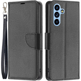 Klopové pouzdro pro Samsung Galaxy A54 5G, Wallet Litchi Magnet, černé
