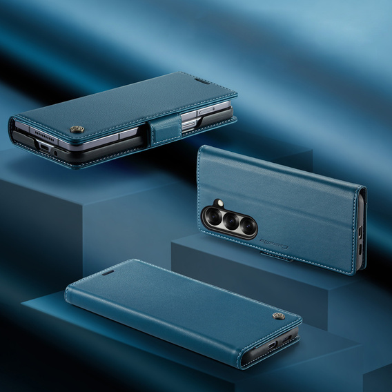 CASEME Litchi Wallet flipové pouzdro pro Samsung Galaxy Z Fold7 5G