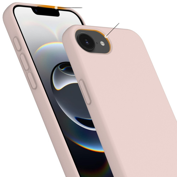 Pouzdro pro iPhone 16e, Silicone MagSafe, růžové