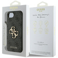 Pouzdro GUESS pro iPhone 16E, 4G Big Metal Logo, černé