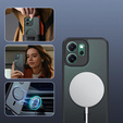 Matné pouzdro pro Oppo Reno 14, pro MagSafe, průsvitné černé