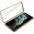 Pouzdro pro iPhone 12, Magnetic Dual Glass, zlaté