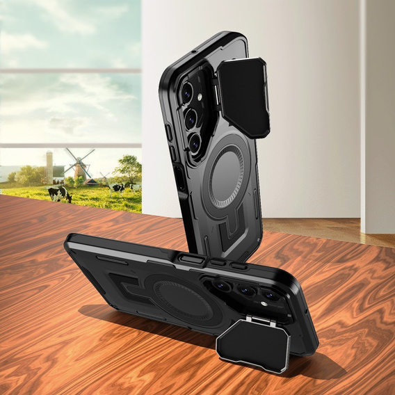 Pouzdro pro Samsung Galaxy A16, Military MagSafe with camera protection, černé