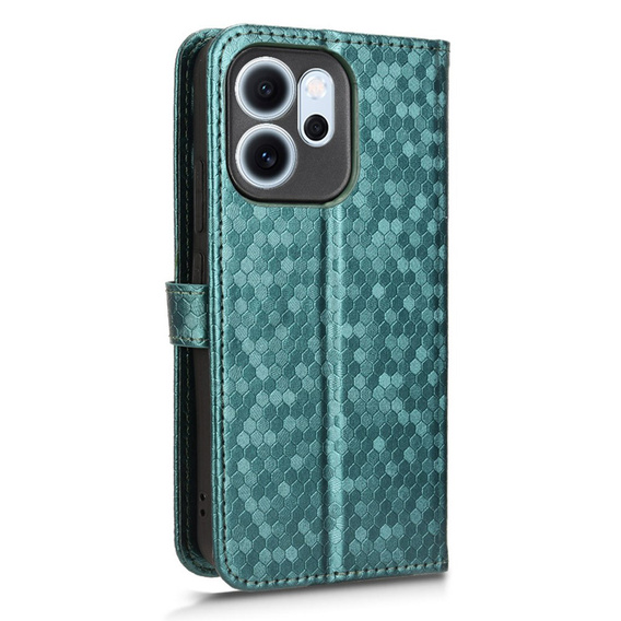 Klopové pouzdro pro Oppo Reno 14F, Wallet Rhombus, zelené