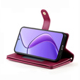 Klopové pouzdro pro Realme 14 Pro+ 5G, Wallet Zipper Pocket, červené