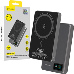 Blavec Power Bank 10000mAh BJ-03 Slim 13,5mm - Type C - 22,5W, MagSafe 3v1 - šedá