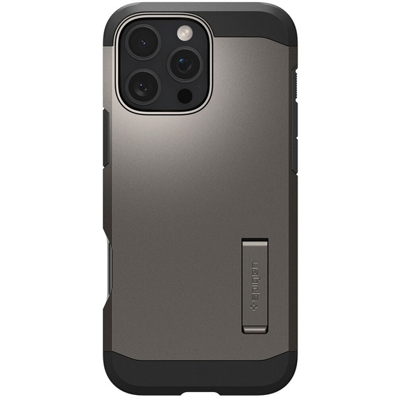 Pouzdro Spigen pro iPhone 16 Pro Max, Tough Armor Mag MagSafe, šedé + 9H tvrzené sklo