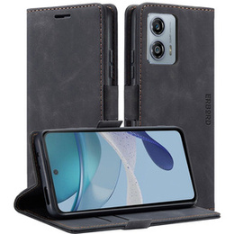 Pouzdro pro Motorola Moto G53, ERBORD Vintage peněženka s klopou, černé