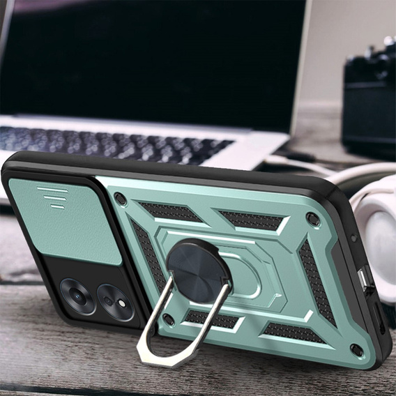 Pouzdro pro Oppo A78 5G, CamShield Slide, zelený