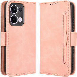 Klopové pouzdro pro Oppo Reno 13, Card Slot, růžové