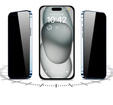 2x Tvrzené sklo pro iPhone 15 Plus, ERBORD Anti-Spy