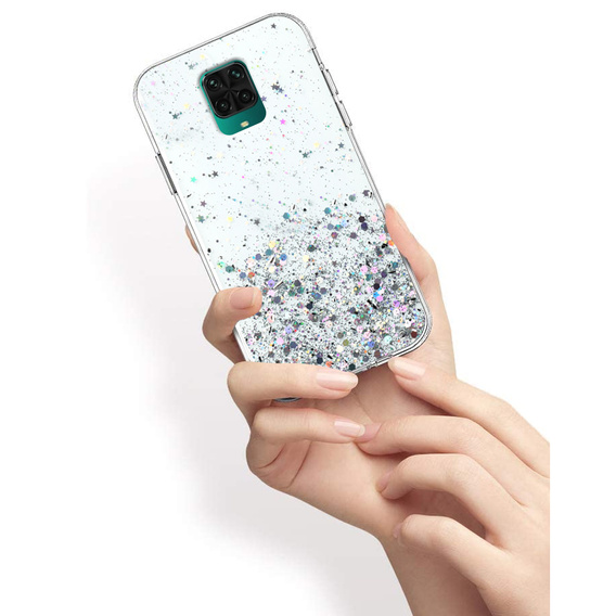 Pouzdro pro Xiaomi Redmi Note 9S / 9 Pro, Glittery, průhledné