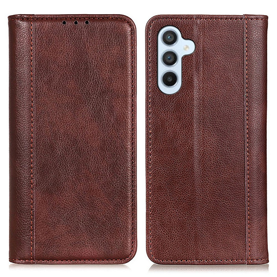 Pouzdro pro Samsung Galaxy A35 5G, Wallet Litchi Leather, hnědé