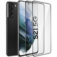 2x tvrzené sklo pro Samsung Galaxy S21, ERBORD 3D pro celý displej