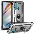 Pancéřové pouzdro pro Motorola Moto G60, Nox Case Ring, stříbrné