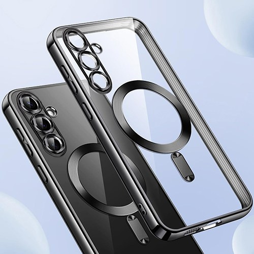 Pouzdro pro Samsung Galaxy A17 5G, Electro MagSafe, průhledné s černými boky