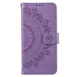 Klopové pouzdro pro Motorola Moto E13, Mandala Flower, fialové