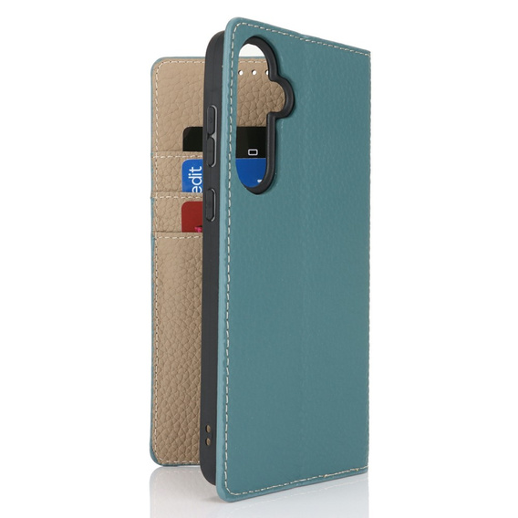 Klopové pouzdro pro Samsung Galaxy S25, Litchi Skin Grain, modré