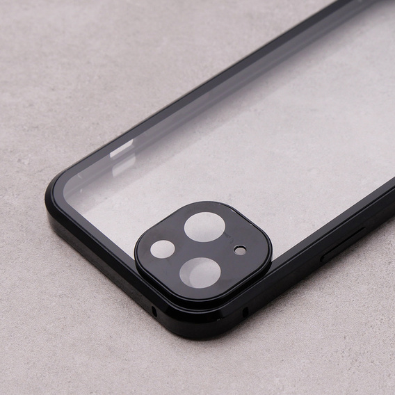 Pouzdro pro iPhone 13, Magnetic Dual Glass, černé