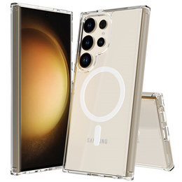 Pouzdro pro Samsung Galaxy S24 Ultra, Fusion Hybrid Case, pro MagSafe, průhledné