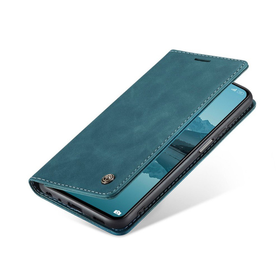 Pouzdro CASEME pro Xiaomi Redmi Note 10 Pro, Leather Wallet Case, modré