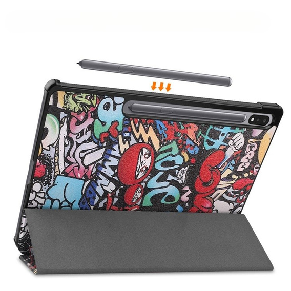 Pouzdro pro Samsung Galaxy Tab S9 Plus, Smartcase, graffiti