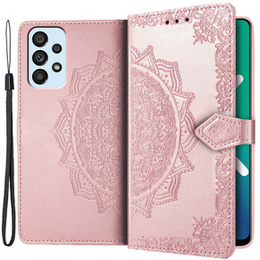 Klopové pouzdro pro Samsung Galaxy A53 5G, Mandala Flower, růžové