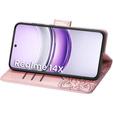 Klopové pouzdro pro Realme 14X / Realme C75, Butterfly, růžové rose gold