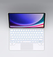 Pouzdro s klávesnicí pro Samsung Galaxy Tab S7+ / S7 FE / S9+ / S8+ / S9 FE+ / S10+, Dexnor Magnetic Keyboard Touchpad, bílé
