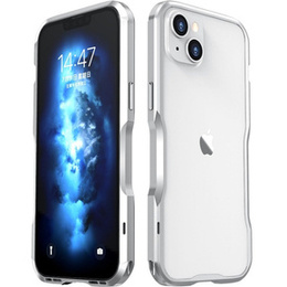 Pouzdro LUPHIE pro iPhone 14, Armor Bumper, stříbrné