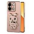Pouzdro pro Xiaomi Redmi Note 13 5G, Rabbit, růžové + 9H tvrzené sklo
