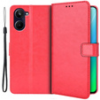 Flipové pouzdro pro Realme 10 4G, Split Leather, červené
