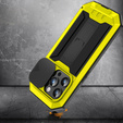 Pouzdro pro iPhone 15 Pro, R-JUST CamShield Slide, pancéřované, žluté / černé