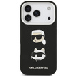 Pouzdro Karl Lagerfeld Grained Karl & Choupette Heads Pins & Logo pro iPhone 17 Pro