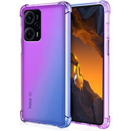 Pouzdro pro Xiaomi Poco F5, Gradient Dropproof, Fialová / modrá