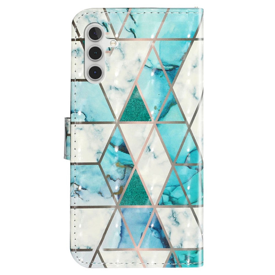 Klopové pouzdro pro Samsung Galaxy A35 5G, Wallet, Marble zelené
