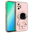 Pouzdro pro Xiaomi Redmi Note 10 Pro, Astronaut, růžové rose gold